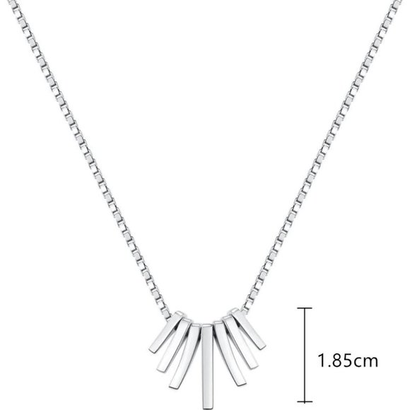 NEW 925 Sterling Silver Spike Necklace - Picture 7 of 7